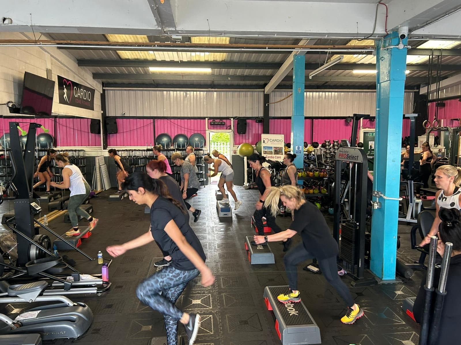 Step Fit class at Cardio Core Fitness